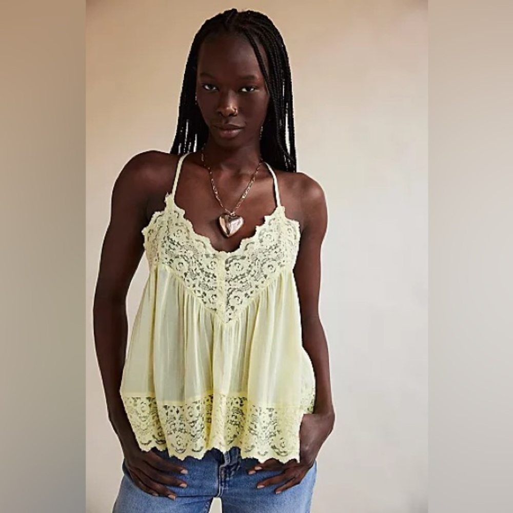 Free People Fiona Cami in Yellow